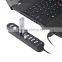Portable 480MBPS usb 2.0 10 port hub with one switch