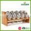 Spice jar set with bamboo rack wholesale