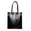 Genuine leather folding shopping bag,portable shopping bag