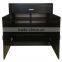 4 Shelves + 1 Drawer Black Wooden Sideboard