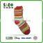 various contrast color stripe fluffy socks