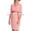 Newest Design Pink and White Maternity Dress Folk Stlye