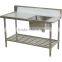 hot sale OEM and ODM 304 stainless steel dishwater sink work bench
