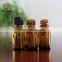 10-100ml Empty Amber Essential Oil Glass Bottle With Plastic Lids