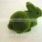 fully covered moss rabbit flocking moss bunny craft for ornament