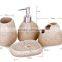 Common Home Round Shape Natural Resin Sandstone Bath Accessories