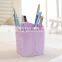 NEW Plastic delicate 4 compartment colorful barrel,pen container for study