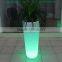 PE plastic LED rechargeable large flower pot, RGB 16 color changing Ice Bucket For Bar Party