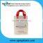 Environmental flexo printing blockbottom soft loop handle bag for shopping