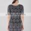 Black Crochet Dress Flower Pattern Cut-out Metallic Effect Dress for Adult SR-D9784