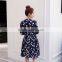 High Waist Fashion Spring Maternity Dress 2017 Import Floral Print Chiffon Dress