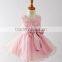 walson children clothes new model pink with blue children bridesmaid dress latest children