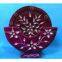 Black Marble Coaster Set Handmade Crafts Work Floral Design Home Decor & Gifts