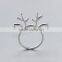 2017 Christmas Finger Ring 925 Sterling Silver Reindeer Open Rings for Christmas Holiday