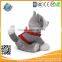 Cute Gray and White Plush Husky Animal Toy of Human Friend