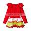 Children christmas clothes reindeer top with chevron pants flutter sleeve tutu shirts girl christmas outfits