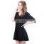 Modest custom ladies casual pleated cotton summer short dresses