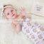 Newborn Baby Swaddle Receiving Blanket With a Matching Headband Set