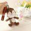 Lovely plush monkey toys keychain 10cm cute monkey keychain plush toy
