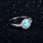 925 Silver Sterling Cubic Zirconia Opal Ring Fashion Jewelry
