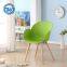 DC-6059M Topwell High Quality Plastic Chair Modern Dining Chair Leisure Chair With Wooden Legs