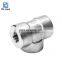 Hot selling pipe fitting 316 321 304 sanitary stainless steel equal tee