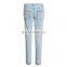 TWOTWINSTYLE Sexy High waist Patchwork Chains Hit Color Straight Vintage Jeans For Female