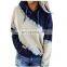 Autumn/winter European and American women's blouse loose tie-dye printed long sleeve hoodie sweatshirts