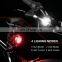 Hot selling LED bicycle light set USB rechargeable front light and tail light for bike