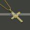 wholesale white gold infinity pink diamond cross necklace for men 2021