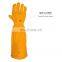 HANDLANDY Leather Gardening Gloves with Forearm Protection,Professional Long Sleeve Trim Gardening Gloves