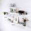 Floating Wall Mounted Shelves Set of 2 Rustic Style Wood Home Decoration