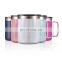 10oz stainless steel glitter mug vacuum insulated double wall Travel Water Tea Coffee cup with handle