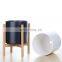 Nordic Garden Indoor Flowerpot Flower Plant Ceramic Macetas Planters Pots With Wood Stand Holder