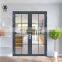 double leaf elegant hinge soundproof glass interior lock french slim aluminum casement doors for house