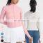Breathable Running Workout Coat High Elastic Thumb Holes Gym Fitness Sports Jacket Women Clothing Long Sleeve Zipper Yoga Jacket
