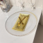 Wholesale Luxury Party Decorative Plate Table Transparent Dishes 13 Inch Round Clear Gold Silver Rim Plastic Charger Plates