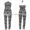 2015 Show thin printed chiffon jumpsuits summer clothes pants female leisure trousers OEM service