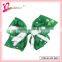 Ireland special design three leaf clover hair accessories wholesale hair bows koker ribbon clip (SYC-0023)