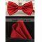 Bowtie Men Vintage Purple Black Yellow Silver Wedding Dress Suits Handkerchief Bow Tie Pocket Square Set