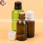 Essential Oil Glass Bottle With Tamper Evident Plastic Cap