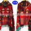 2016 hot selling gorgeous Geometric Shapes women knit poncho with hood