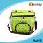 Foldable cooler lunch bag with outside pocket