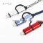 2 in 1 USB Fast Charger Cable Data Sync with Nylon Braided aluminum for iPhone/iPad/for Samsung