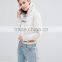 Wholesale fleece design pocket new style own logo zipper cheap price 80cotton 20 polyester crop hoodies