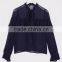 lotus leaf transparent women shirt long sleeves women blouse OEM service