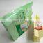 Plastic bag packing wet wipe PET/PE plastic material with sticker/ baby wipes packaging