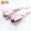 tsuyagla 3 barrels professional permanent triple hair curling cream hair tong tool for barber shop rotating as seen as on tv