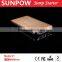 sunpow luxury gold color multi-function car battery power bank 12000mAH emergency mini 12v car jump starter with Air compressor