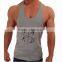 100 Cotton Gym Wear Bodybuilding Singlet Men Custom Printed Tank Top